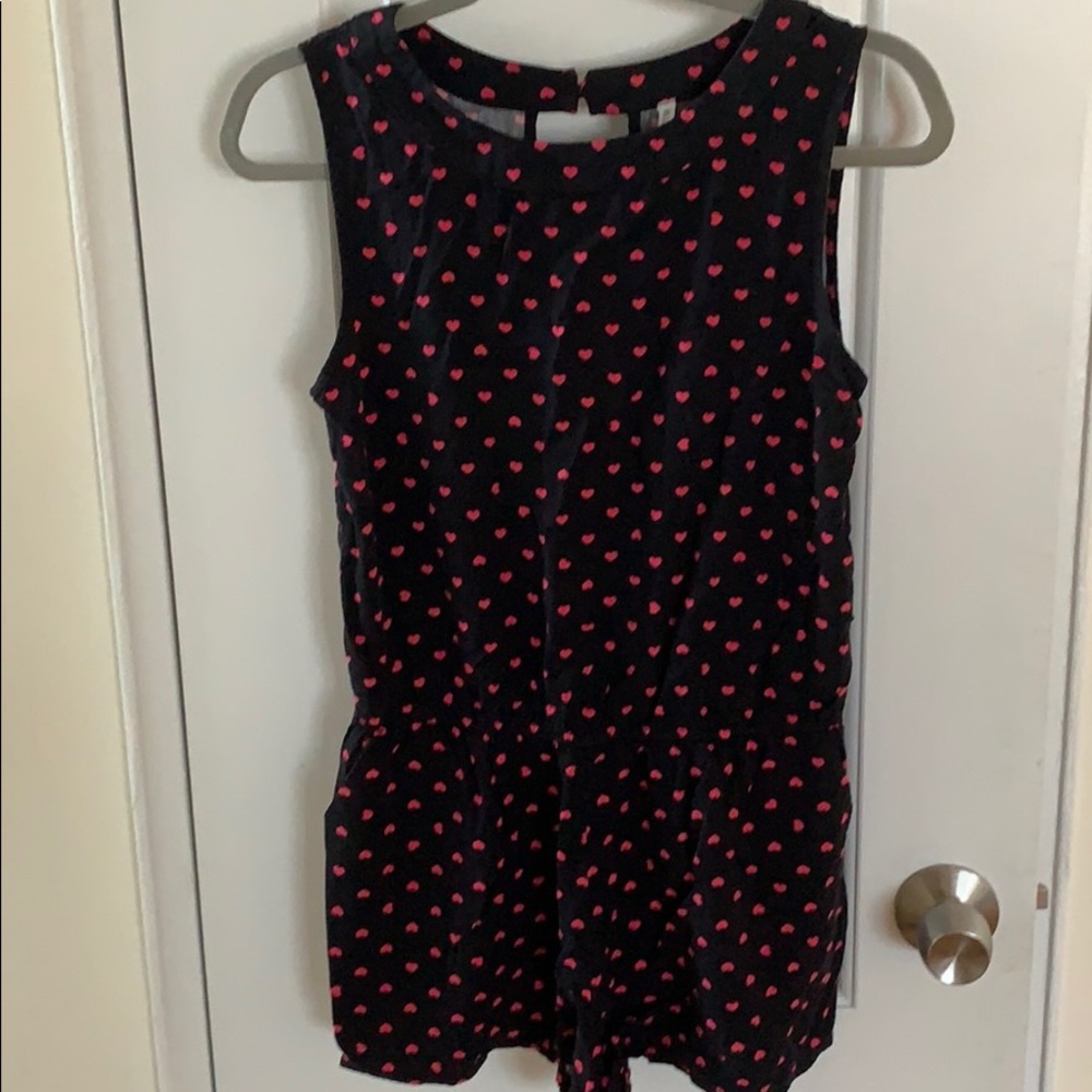 Romper with pink hearts